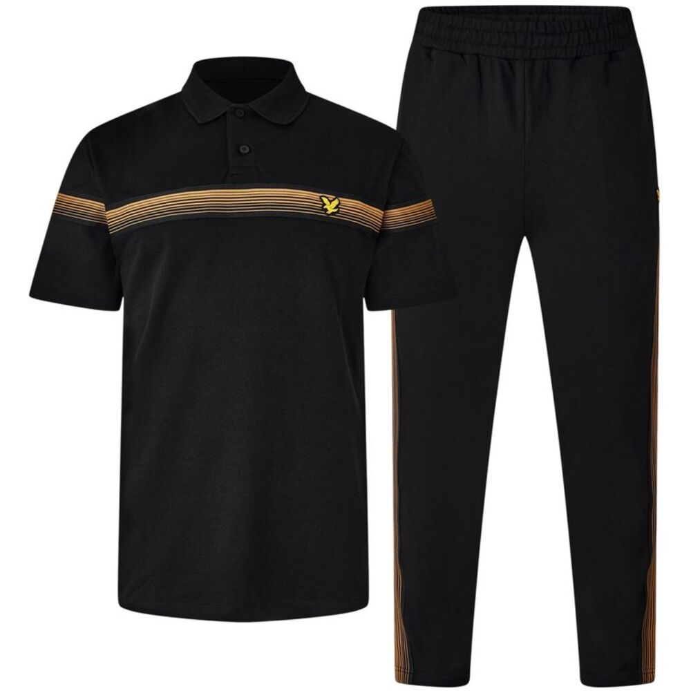 Lyle & Scott Mens Tracksuit Set (Pack of 2) / Jet Black